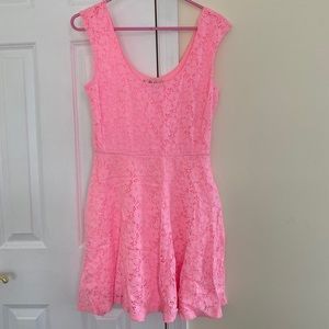 Hot pink Candies Mini Lace Dress
